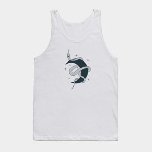 Hand Drawn Mystical Moon Tank Top